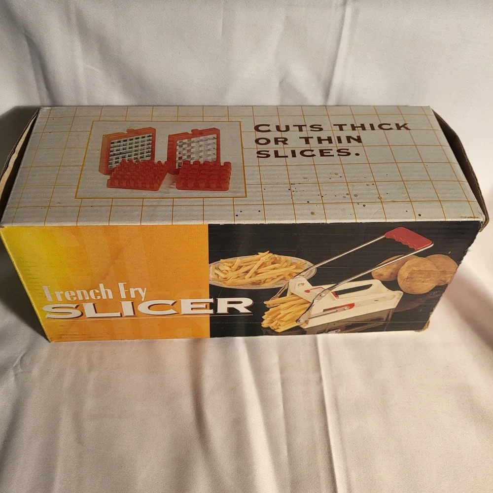 Vintage‎ French Fry Slicer Cutter With 2 Blades Shoestring Standard Cuts